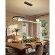 Підвісний світильник, люстра Goldlux 338235 Perla Oval LED 1x42W 4000K 5600Lm IP20 чорний
