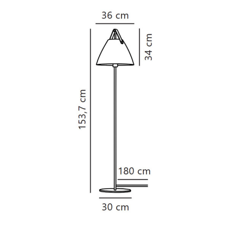 Торшер Nordlux 46234003 Strap E27 1x40W IP20 чорний