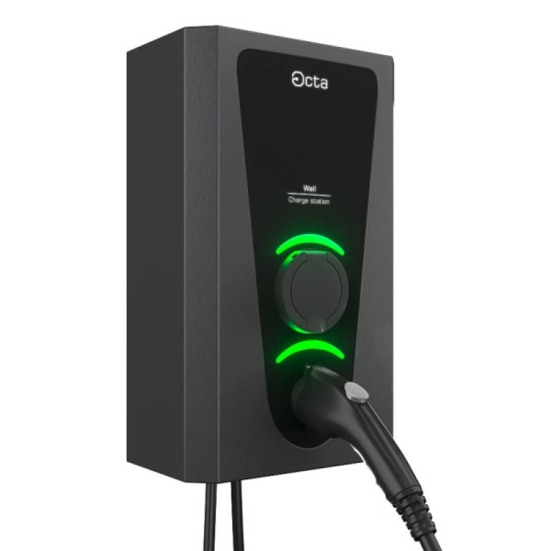 Бытовая зарядная станция Octa Energy W244-S22-C22 Wall на 44кВт (розетка 3ф + Type 2 трифазна с кабелем 5м)