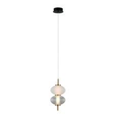 Подвесной светильник, люстра Italux PND-84938-2-BK Testa LED 2x8W 3000K 500Lm IP20 золотой