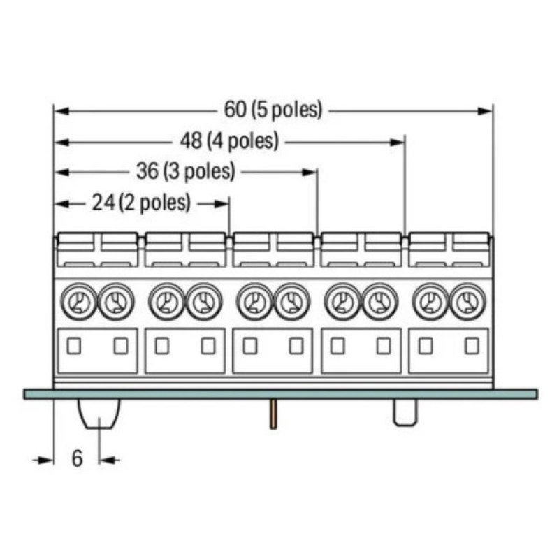 Четырехполюсная четырехпроводная PE-N-L1-L2 клемма Wago 862-9604 Push Wire (белая)