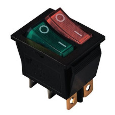 Переключатель TNSy KCD2-2101N G+R/B с подсветкой зеленый+красный (TNSy5500809)