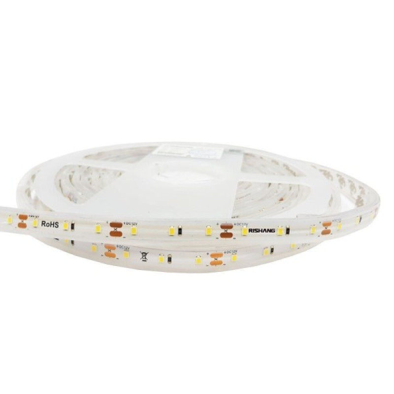 LED стрічка RISHANG 60-2835-24V-IP67 5.5W 400Lm 2700K 5м (RN3060TC-B-SW)