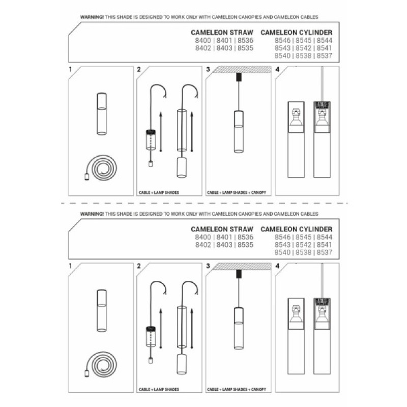 Плафон для світильника Nowodvorski 38544 Cameleon Cylinder S GU10 Transparent