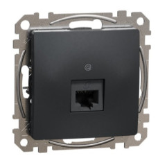 Компьютерная розетка Schneider Electric Sedna Design & Elements RJ45 кат. 5е UTP черная SDD114451