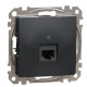 Компьютерная розетка Schneider Electric Sedna Design & Elements RJ45 кат. 5е UTP черная SDD114451