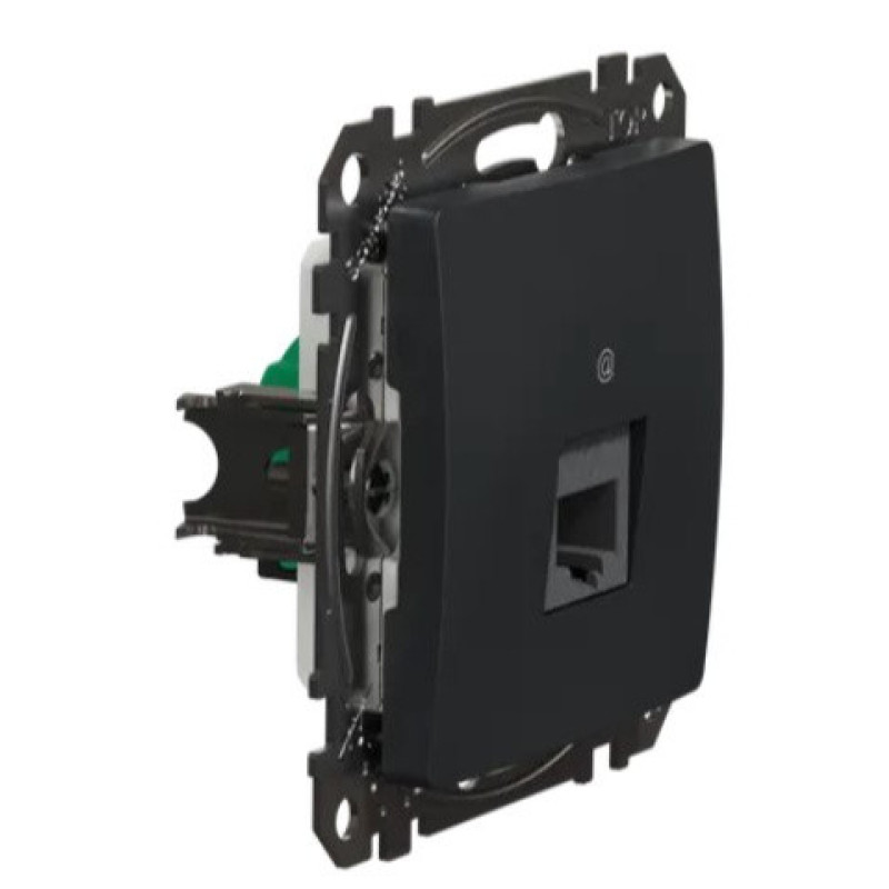 Компьютерная розетка Schneider Electric Sedna Design & Elements RJ45 кат. 5е UTP черная SDD114451