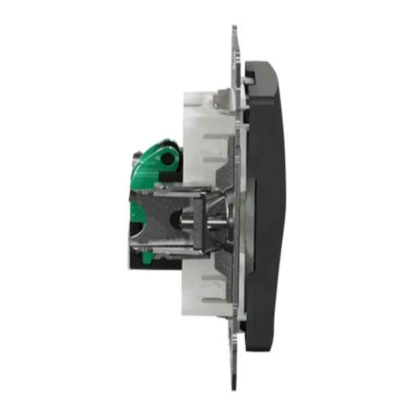 Компьютерная розетка Schneider Electric Sedna Design & Elements RJ45 кат. 5е UTP черная SDD114451