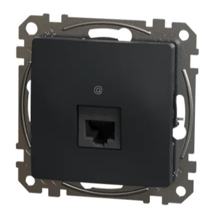Компьютерная розетка Schneider Electric Sedna Design & Elements RJ45 кат. 5е UTP черная SDD114451