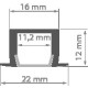 LED-профіль KLUS PDS-4-K, 1 метр