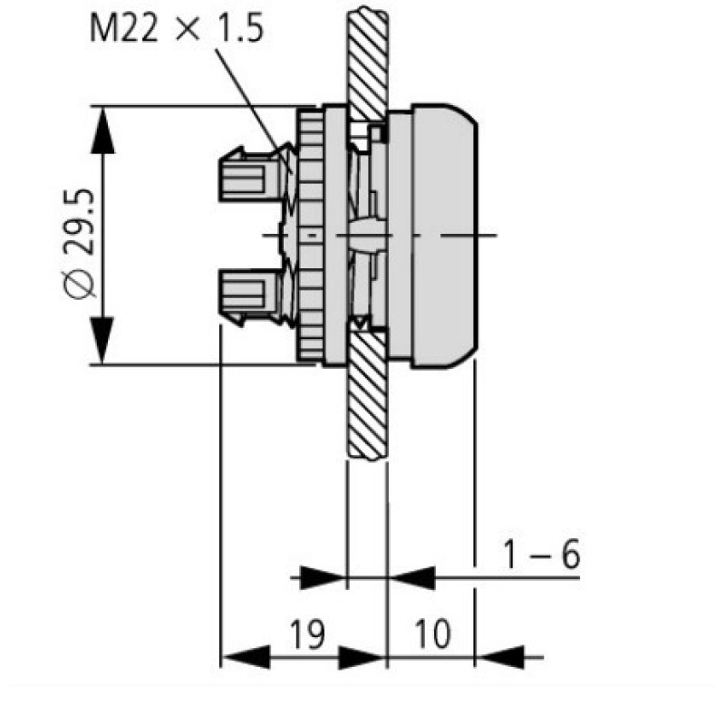 Головка кнопки Eaton Moeller M22-D-G
