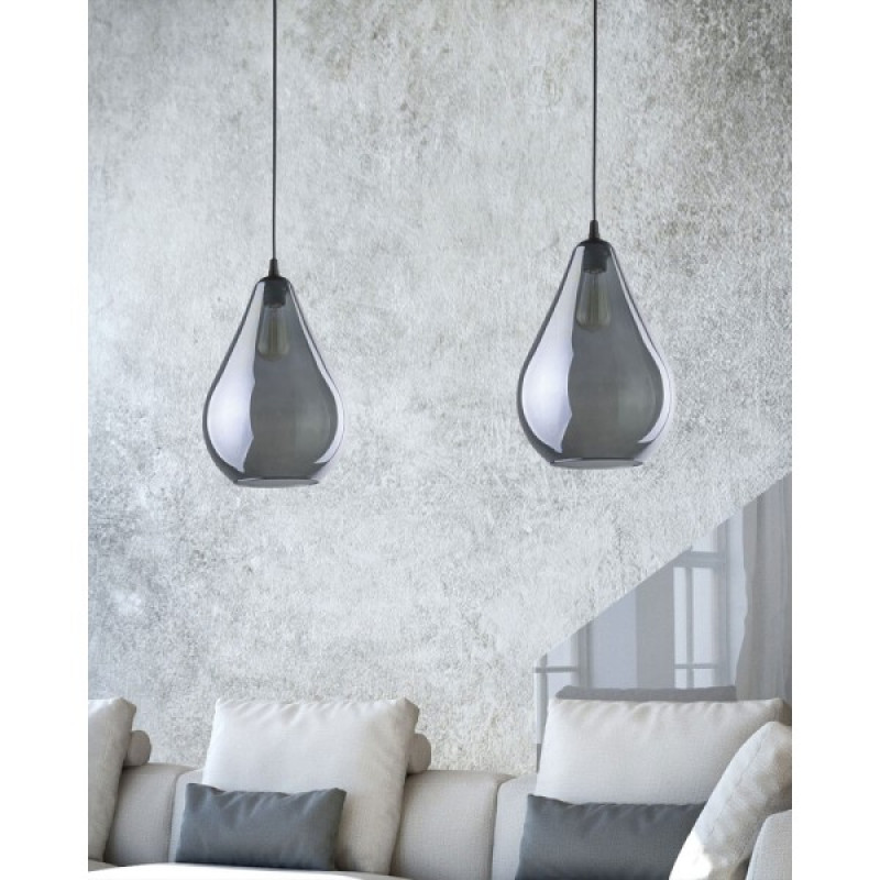 Підвісний світильник, люстра TK Lighting 2326 Fuente E27 1x15W IP20 димчастий