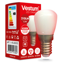 Лампа LED Vestum SMD 1-VS-8305 2,5Вт 4500K E14 для холодильника