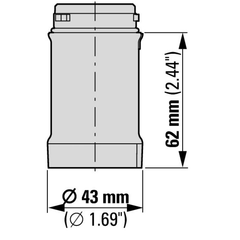 Жовтий модуль сигнальної колони Eaton SL4-L24-Y-LED 24В Ø40мм