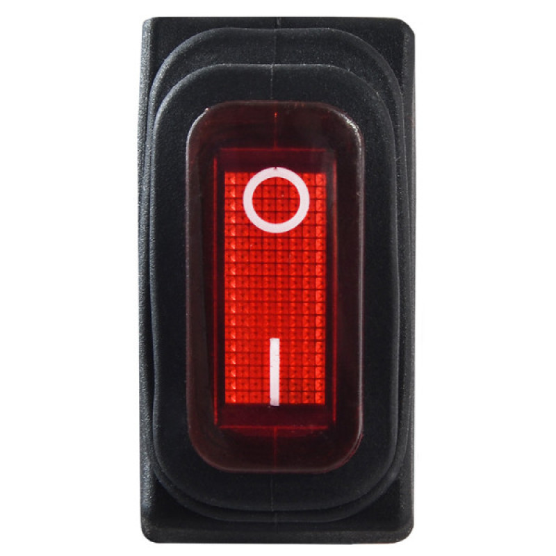 Перемикач Аско-Укрем KCD3-101NW R/B (0-I) IP54 з підсвічуванням червоний (A0140040036)
