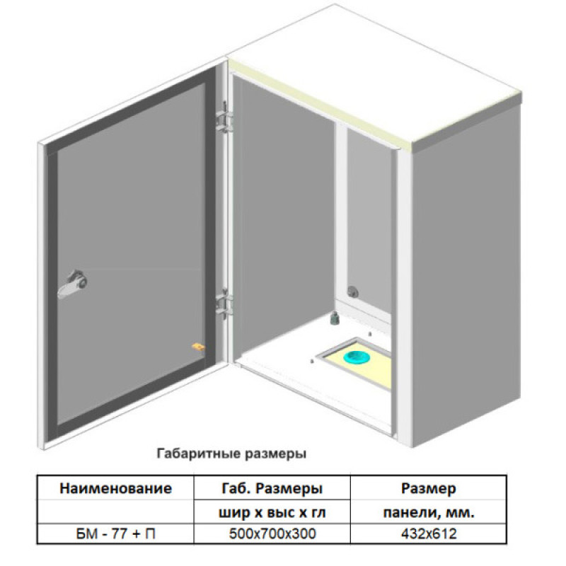 Навесной бокс с монтажной панелью Билмакс Б00029503 БМ-77+П IP54