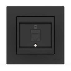 Розетка EL-BI VEGA чорна мат комп'ютерна 1-на CAT6 RJ45 ( 510-014800-247 )