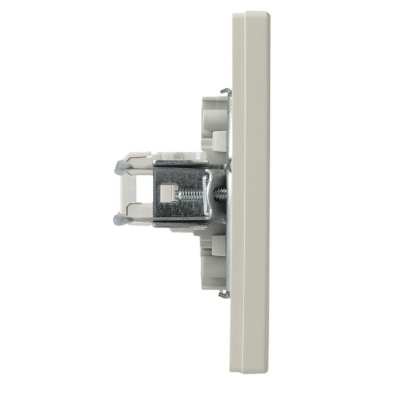 Розетка компьютерная одинарная RJ45 кат.5е UTP кремовая Asfora, EPH4300123