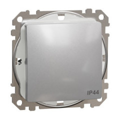 Одноклавишный переключатель Schneider Electric Sedna Design & Elements с крышкой IP44 алюминий SDD213106