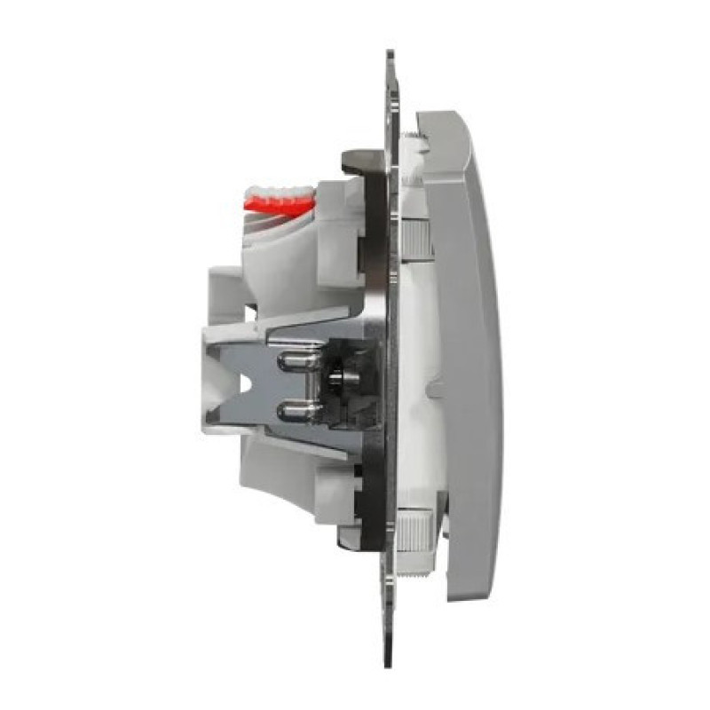 Одноклавишный переключатель Schneider Electric Sedna Design & Elements с крышкой IP44 алюминий SDD213106