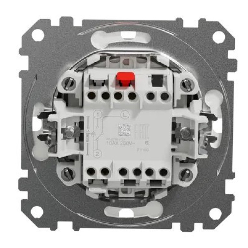 Одноклавишный переключатель Schneider Electric Sedna Design & Elements с крышкой IP44 алюминий SDD213106