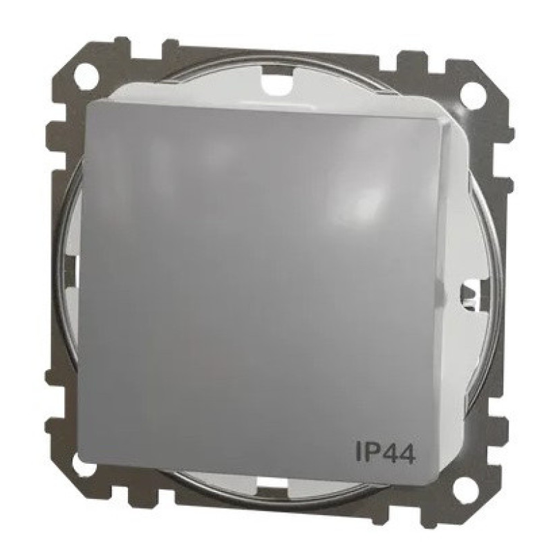 Одноклавишный переключатель Schneider Electric Sedna Design & Elements с крышкой IP44 алюминий SDD213106