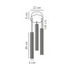 Подвесной светильник, люстра Nordlux 2412123003 Vico GU10 3x5W IP20 черный