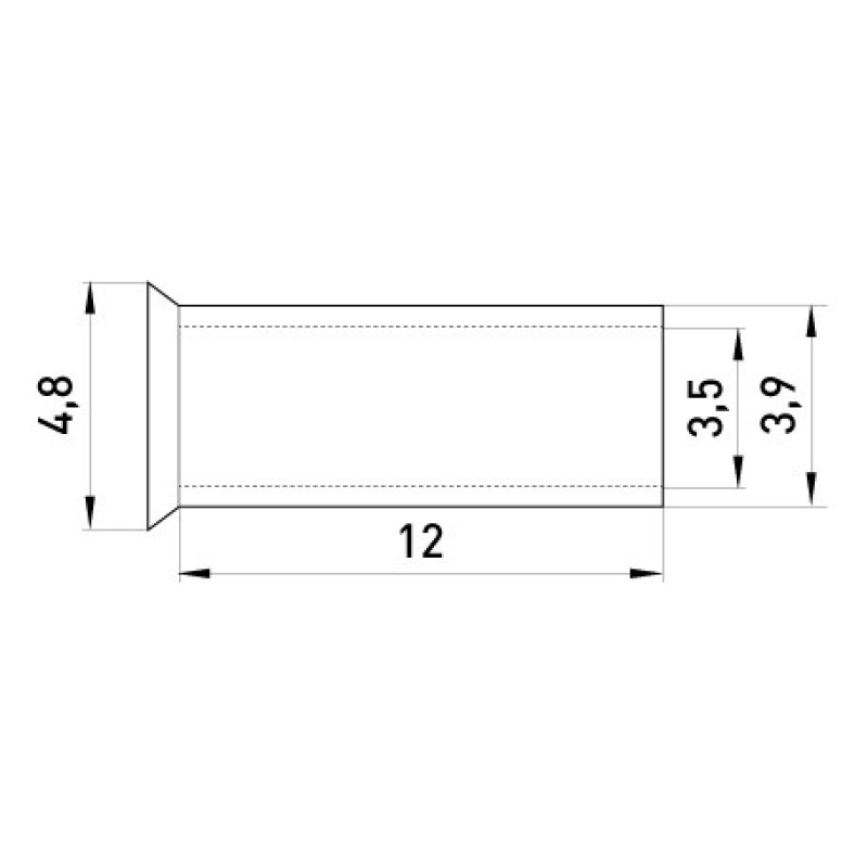 Неизолированный наконечник E.Next e.terminal.stand.en.6.12 6 кв.мм (s4038011)