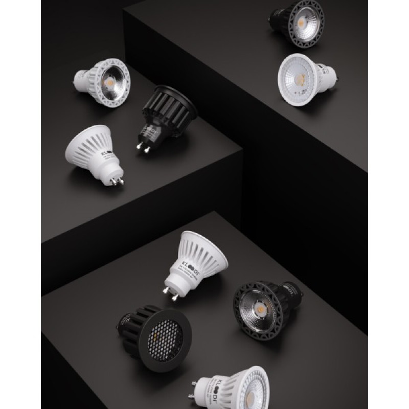Светодиодная лампочка Kloodi KDGU10-QL 5WCOB 4K 60D WH DIM GU10 450Lm IP20