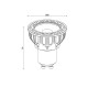 Светодиодная лампочка Kloodi KDGU10-QL 5WCOB 4K 60D WH DIM GU10 450Lm IP20