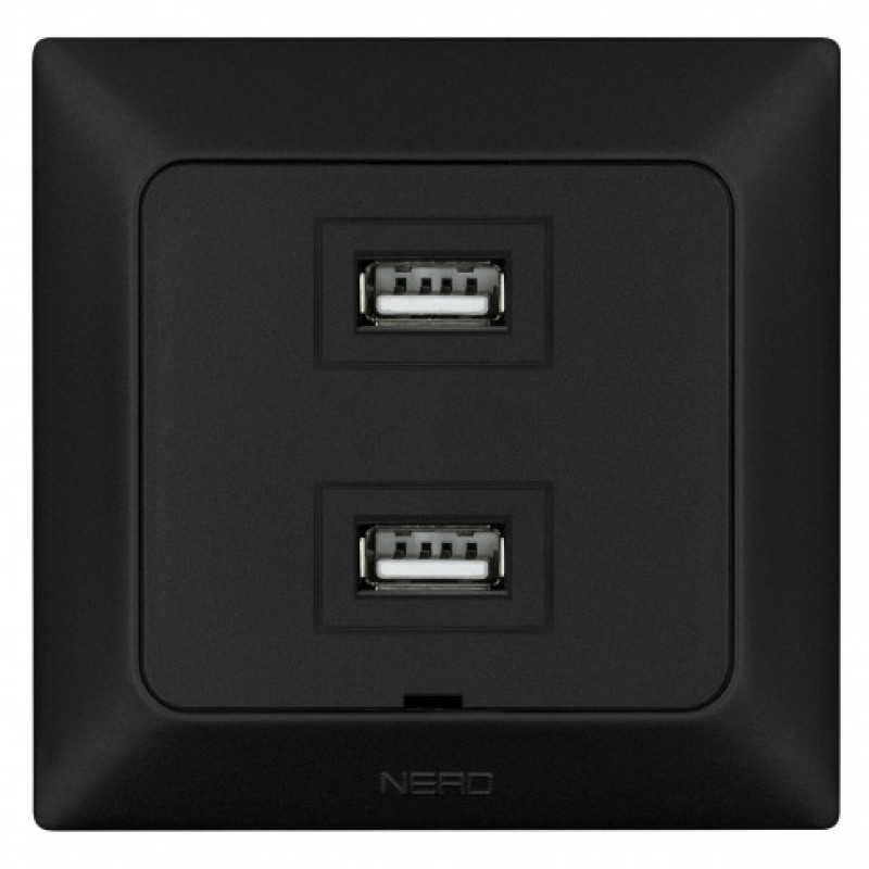 Розетка USB NE-AD ARAS 93-124-72 2 TYPE-A черная