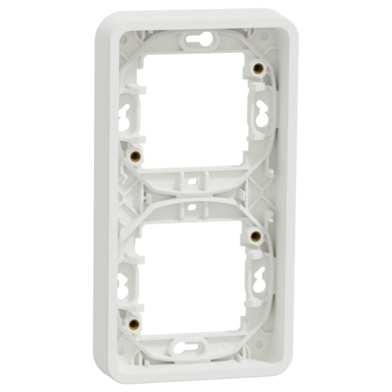 Вертикальная 2-постовая рамка Schneider Electric MUR39151 IP55 (белая)