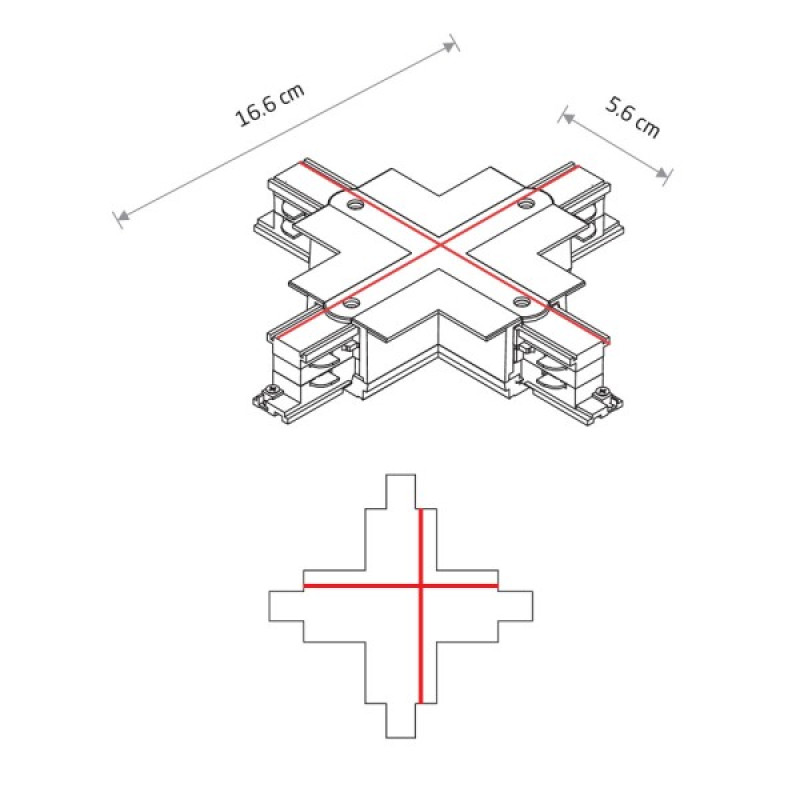 Соединитель Nowodvorski 8678 CTLS Recessed Power X Connector IP20 белый