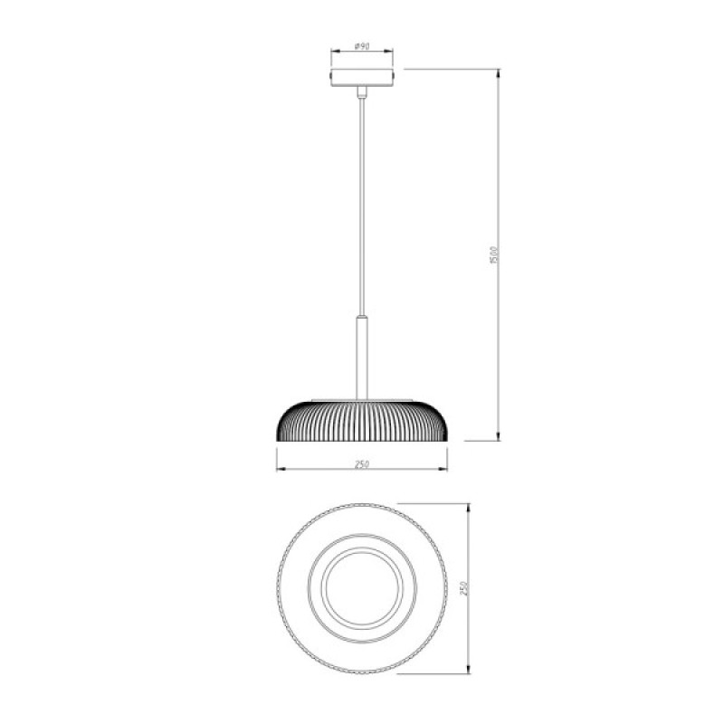 Підвісний світильник, люстра Zuma Line 5905316693036 Solvia LED 1x10W 3000K 750Lm IP20 чорний