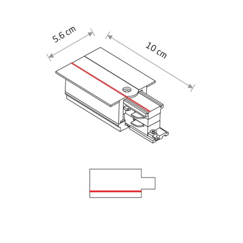 З'єднувач Nowodvorski 8690 CTLS Recessed Power End Cap PE-R IP20 чорний