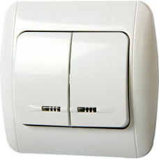 Двухклавишный выключатель E.Next e.install.stand.812L с подсветкой (s035020)