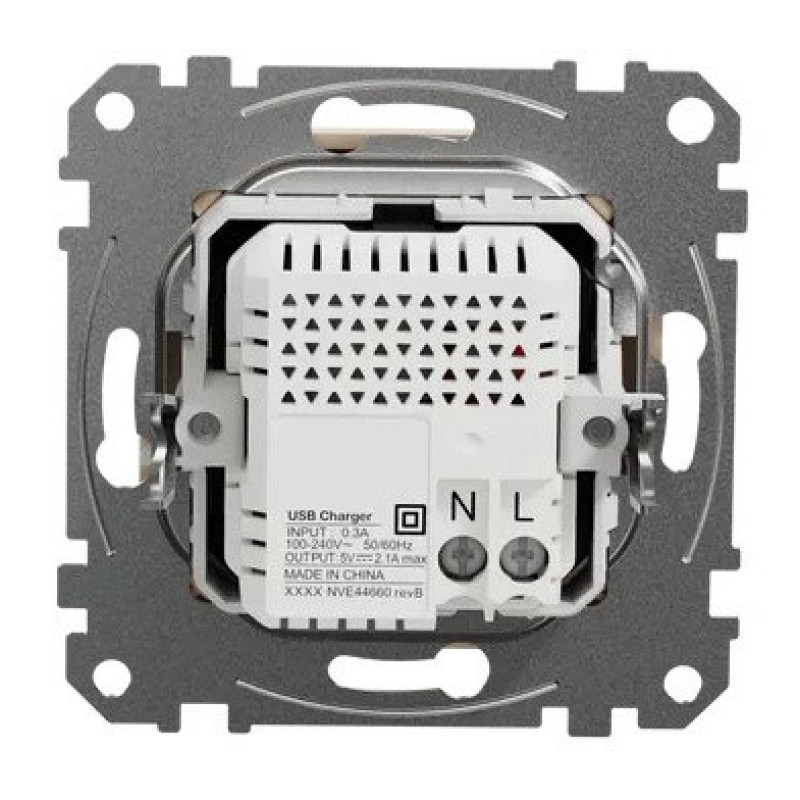 USB розетка Schneider Electric Sedna Design & Elements A+A 2,1A бежевая SDD112401