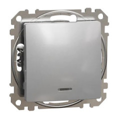 Переключатель Schneider Electric Sedna Design & Elements с подсветкой алюминий SDD113106L