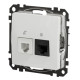 Телефонна/комп'ютерна розетка Schneider Electric Sedna Design & Elements RJ11+RJ45 кат. 6 UTP біла SDD111468