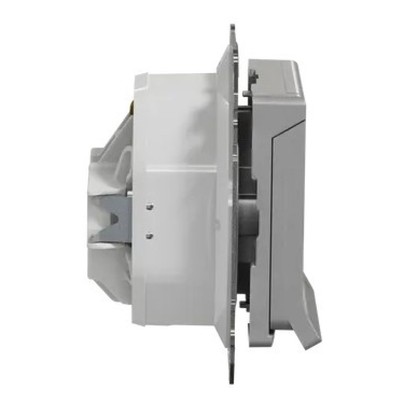 Розетка Schneider Electric Sedna Design & Elements с заземлением шторками и крышкой IP44 алюминий SDD213024