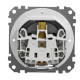 Розетка Schneider Electric Sedna Design & Elements с заземлением шторками и крышкой IP44 алюминий SDD213024