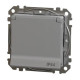 Розетка Schneider Electric Sedna Design & Elements с заземлением шторками и крышкой IP44 алюминий SDD213024