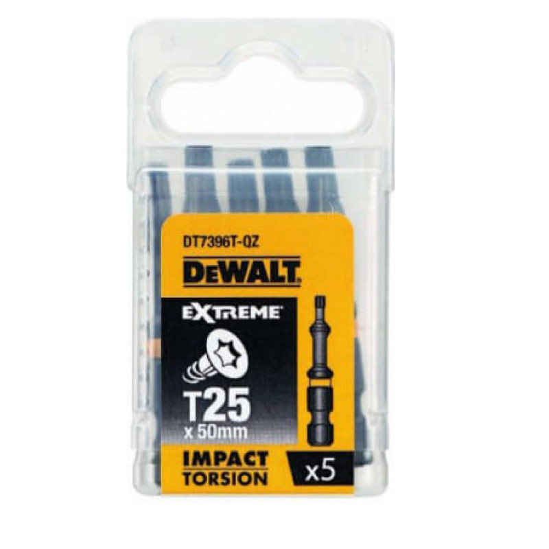 Ударні біти DeWALT Impact torsion Т25 50мм (5шт)