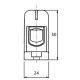 Клема Promfactor FT 1Р Cu:16-95мм²/ Al:16-95мм² сіра FT1095F