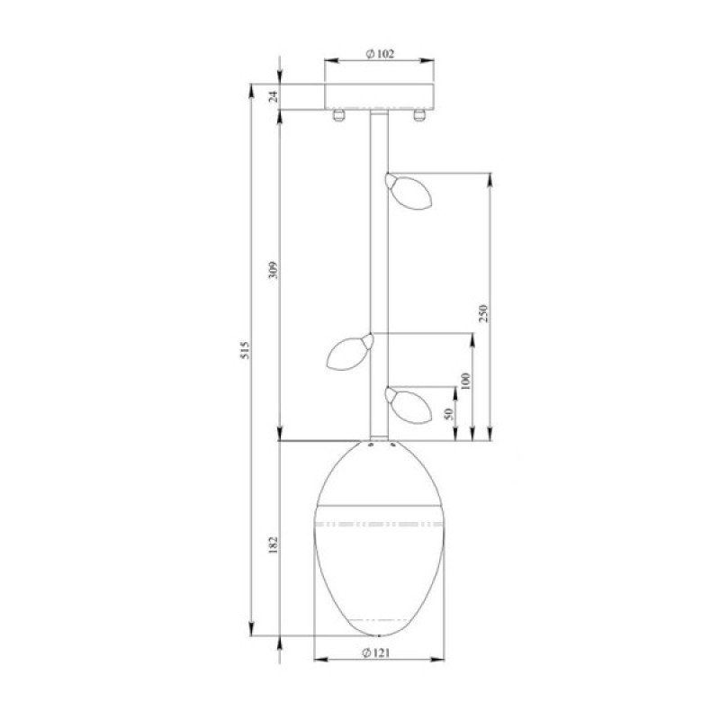 Люстра Pikart 35230-1 Burgeon 2 E14 1x60W IP20 белая