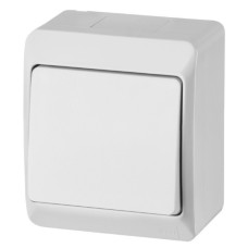Выключатель накладной 1-кл. белый Elektro-Plast Hermes IP44, 0331-02
