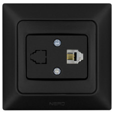 Телефонна розетка NE-AD ARAS 93-124-11-1 чорна