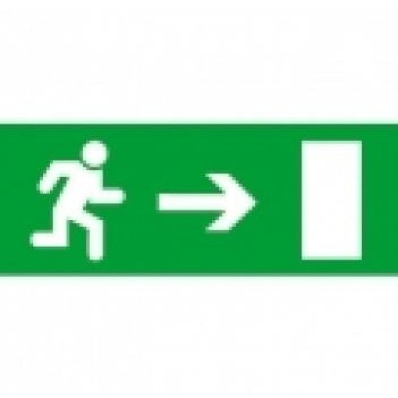 Самоклеюча табличка «Exit Right»