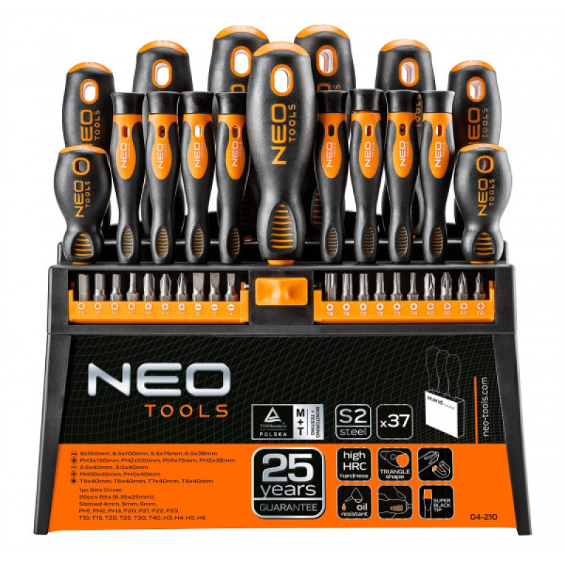 Набор отверток и насадок Neo Tools 04-210 (37шт)