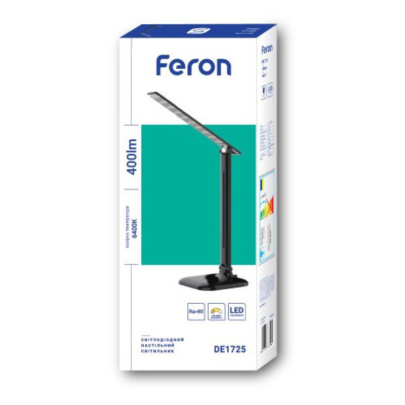 Светильник настольный Feron DE1725 9Вт черный